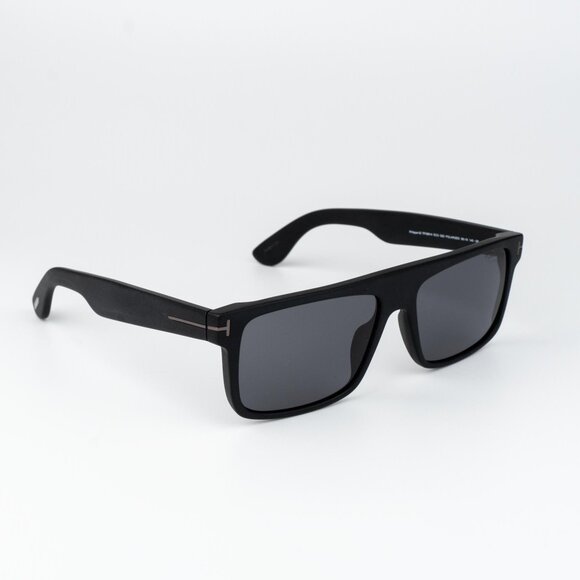 Tom Ford PHILIPPE Men Sunglasses Matte Black Polarized Rectangle FT0999-N/S 02D - Picture 4 of 11